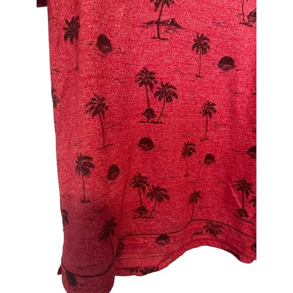 Hutington Beach Club S Red Palm Tree T Shirt - Picture 2 of 6